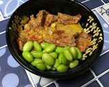 リガトーニのミートソース枝豆載せ作り方2写真