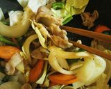 焼きうどん♪ケチャ味(๑´ڡ`๑)♥作り方7写真