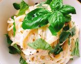 バジル香る豆腐とクリームチーズのパスタ作り方3写真