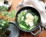 鶏むね肉と青梗菜の旨塩生姜スープ作り方6写真