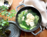 鶏むね肉と青梗菜の旨塩生姜スープ作り方6写真