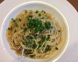白髪ネギタップリ 和風パスタ作り方8写真
