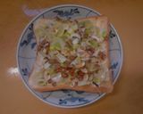 長ねぎたっぷりの納豆トースト作り方5写真