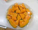 かぼちゃのグラタン　餃子の皮の歯ごたえ作り方1写真