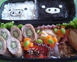 簡単モノクロブー弁当（キャラ弁）作り方4写真