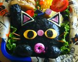 キャラ弁♡黒猫ちゃんのハロウィン弁当作り方6写真