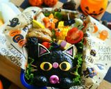 キャラ弁♡黒猫ちゃんのハロウィン弁当作り方8写真