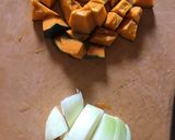 野菜の旨みダシで!かぼちゃ&玉ねぎ味噌汁作り方1写真