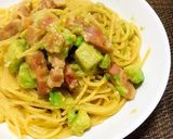 濃厚✤えびとアボカドのクリームパスタ作り方6写真