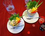 柿のゴマだれ風豆腐クリーム素麺パフェ作り方8写真