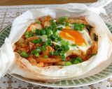 レンジで簡単✜キムチ卵の焼きうどん風✜作り方7写真
