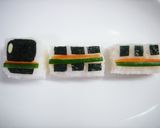 キャラ弁☆電車おにぎり弁当作り方4写真