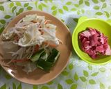 回鍋肉うどん♪作り方1写真
