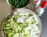 白菜とねぎの塩炒め作り方1写真