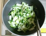 白菜とねぎの塩炒め作り方3写真