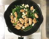 【菜食】葉大根と大豆のお肉の適当な炒め物作り方3写真