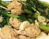 【菜食】葉大根と大豆のお肉の適当な炒め物作り方4写真