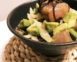 まぐろとアボカドの和風カルパッチョ作り方2写真