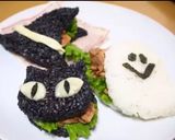 ハロウィンぴったり真っ黒ライスバーガー♡作り方8写真