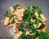 さつまいもと大根の葉の甘辛醤油炒め作り方7写真