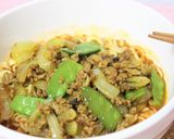 キーマカレー乗せ辛ラーメン作り方2写真