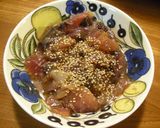 お得な血合い肉で『POKE丼』作り方2写真