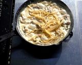 生姜とチキンのクリームスープパスタ作り方6写真