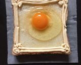 目玉焼きトースト+お絵描き作り方15写真
