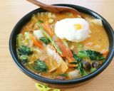 ミルク辛ラーメンの味噌マヨ野菜on玉作り方7写真