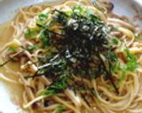 きのこの梅バタスープパスタ作り方4写真