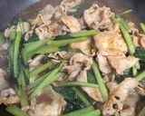 小松菜と豚肉の炒め作り方3写真