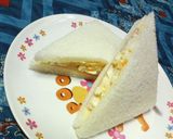 ✿ハムチーズと❀茹で玉子の✿サンドイッチ作り方3写真