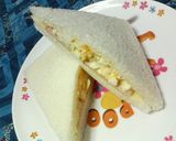 ✿ハムチーズと❀茹で玉子の✿サンドイッチ作り方4写真