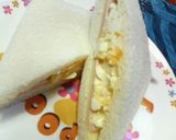 ✿ハムチーズと❀茹で玉子の✿サンドイッチ作り方5写真