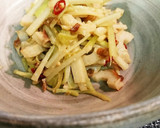 大根皮とちくわの味噌バター炒め作り方3写真