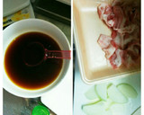 簡単☆豚肉と玉ねぎの卵とじ☆甘辛作り方1写真