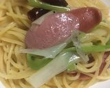 ネギとウインナーのペペロンチーノ作り方5写真