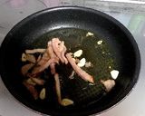 ペペロンチーノ風の焼ベーコンのスパゲティ作り方4写真