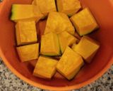 レンジで簡単☆カボチャのマヨ味噌白和え作り方1写真