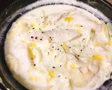 水晶鶏とキャベツのとろ〜りミルク鍋作り方4写真