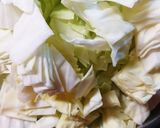 常備菜!シャキシャキ茹でキャベツの梅和え作り方1写真