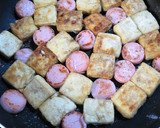 ソーセージとお豆腐のチーズ焼き作り方2写真