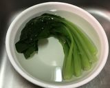 小松菜の胡麻味噌くるみ和え作り方1写真