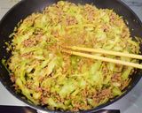 しょうが香る♡ひき肉キャベツ丼♪作り方5写真