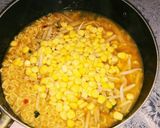 辛ラーメンでコーンたっぷりもやし担々麺作り方3写真