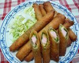 お魚ソーセージのスティック春巻き作り方5写真