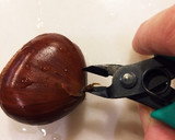 ニッパーでむく簡単な栗の皮むき方&栗ご飯作り方1写真