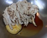 ゆで鶏のマヨネーズ和え 〜きんぴら風〜作り方4写真