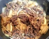 ☆めんつゆで簡単☆本格牛丼☆きのこ入り☆作り方7写真
