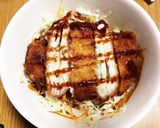 もち麦雑穀ご飯のとろ〜りチーズカツ丼♡作り方5写真